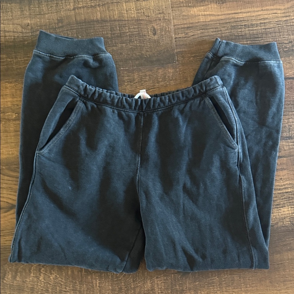 Free People Black Washed Jogger- Xsmall